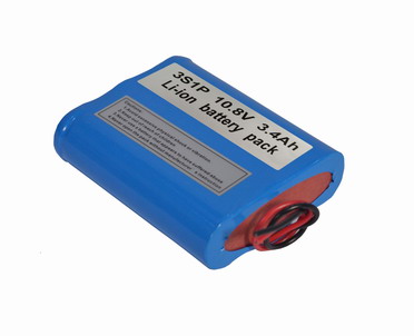 3S1P 11.1V 2.6Ah Li-Polymer battery pack