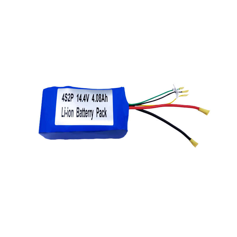 4S2P 14.4V 4.08Ah Li-ion Battery Pack 14.8V(4S)-22.2V(6S)
