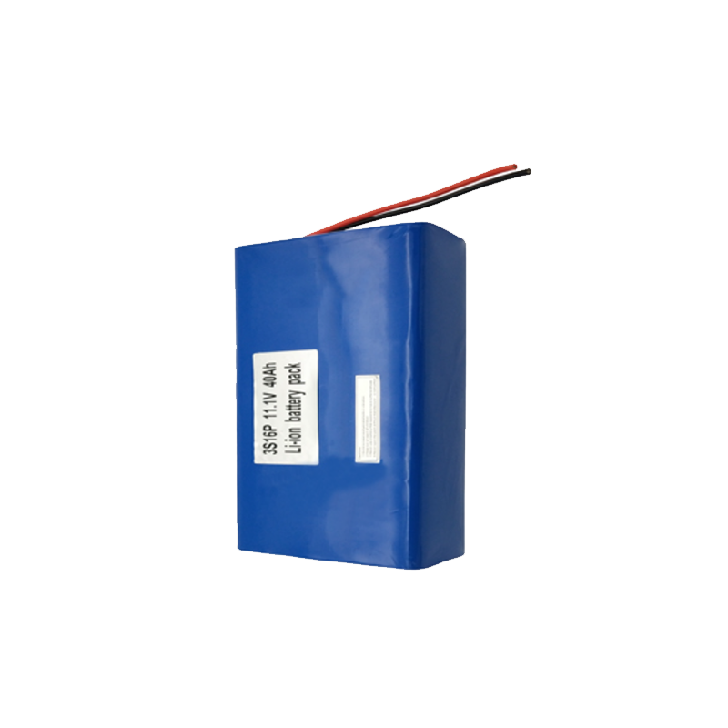 3S16P 11.1V 40Ah Li-ion battery pack 3.7V(1S)-11.1V(3S)