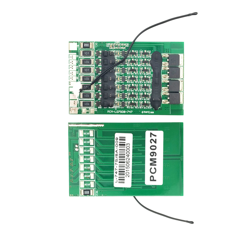 PCM-L07S08-747 Smart BMS PCM for Li-Ion/Li-Po/LiFePO4 Battery with Balance NTC PCM for 5S-9S